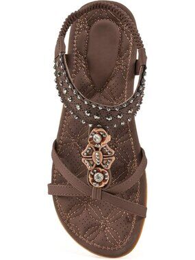 Women's Flat Sandals Walking Shoes Beach Coffee Dressy Summer Bohemian Flats